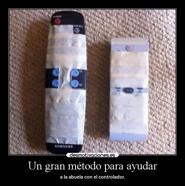 Un gran método para ayudar - a la abuela con el controlador.