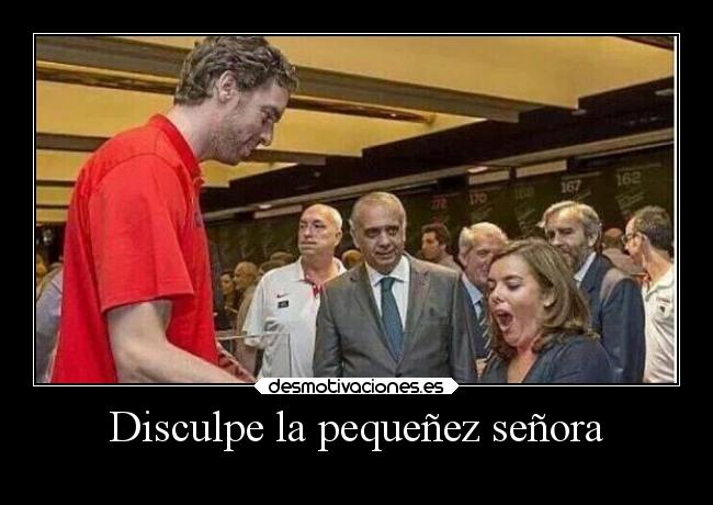 Disculpe la pequeñez señora -