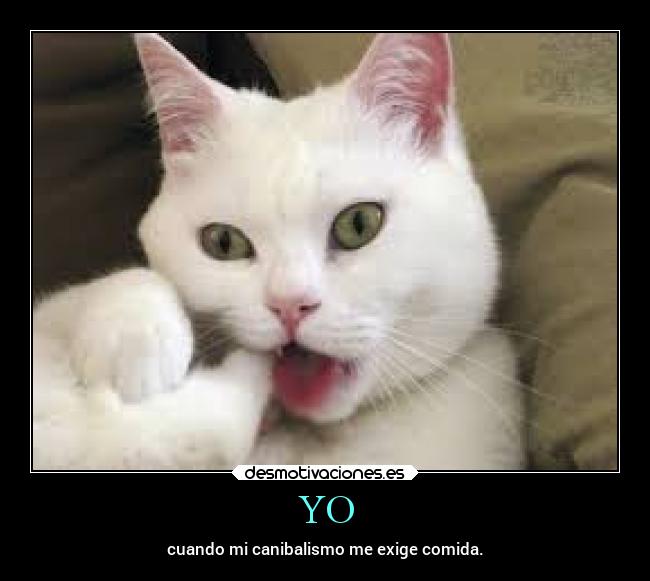 YO - cuando mi canibalismo me exige comida.
