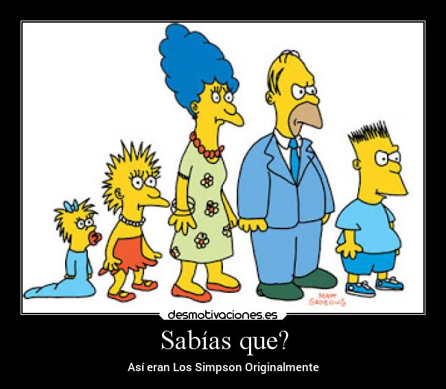 Sabías que? - Así eran Los Simpson Originalmente