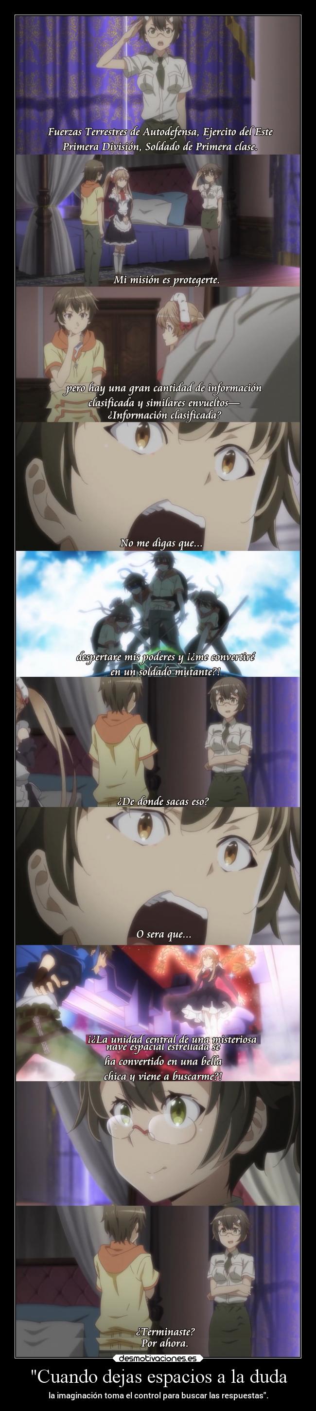 Cuando dejas espacios a la duda - 