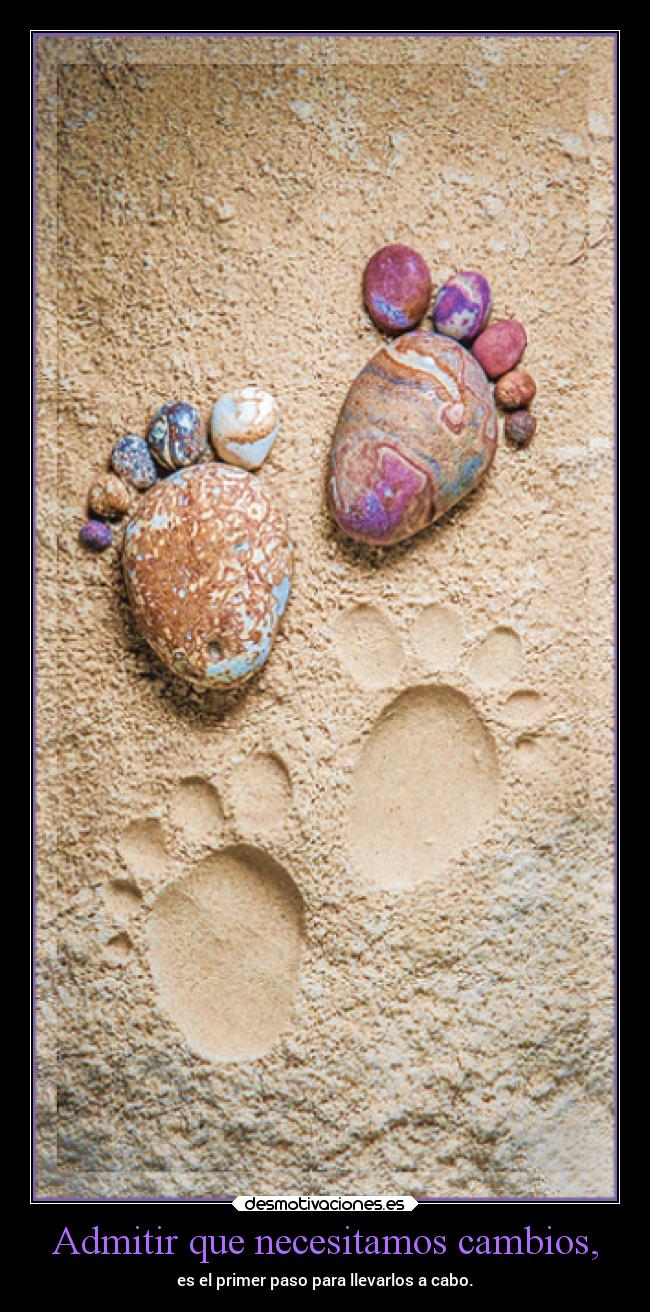 carteles madurar vida cambios admitir aceptar logro transformacion krawen huellas pasos reflexionar pensar desmotivaciones