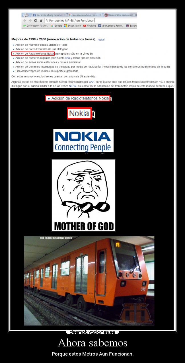 Ahora sabemos - Porque estos Metros Aun Funcionan.