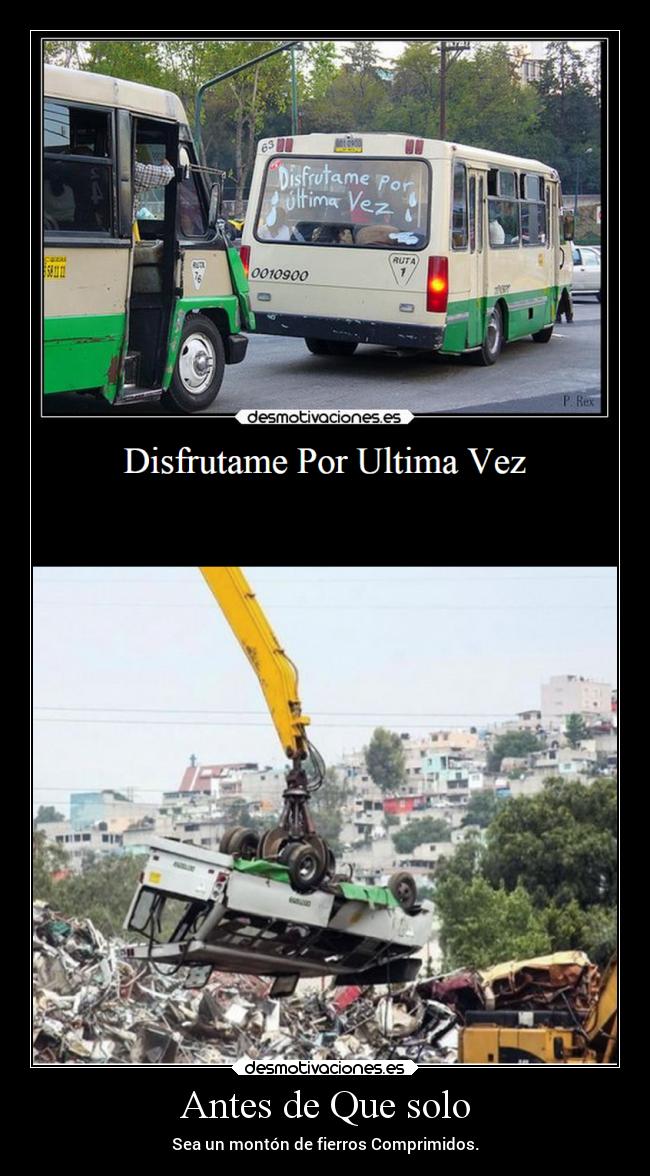 Antes de Que solo - Sea un montón de fierros Comprimidos.