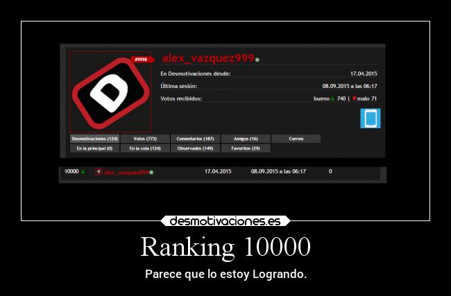 Ranking 10000 - Parece que lo estoy Logrando.