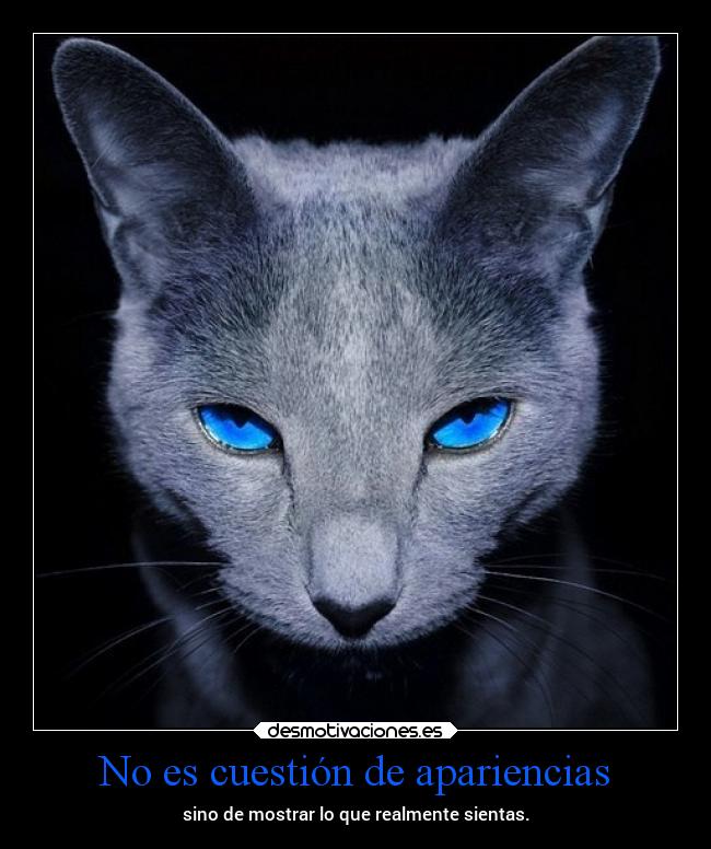 No es cuestión de apariencias - sino de mostrar lo que realmente sientas.