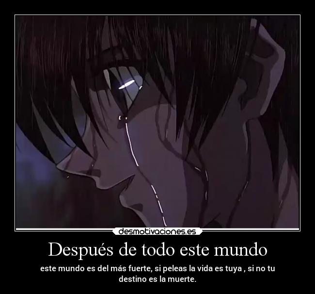 carteles mundo anime samuraix soujiro desmotivaciones