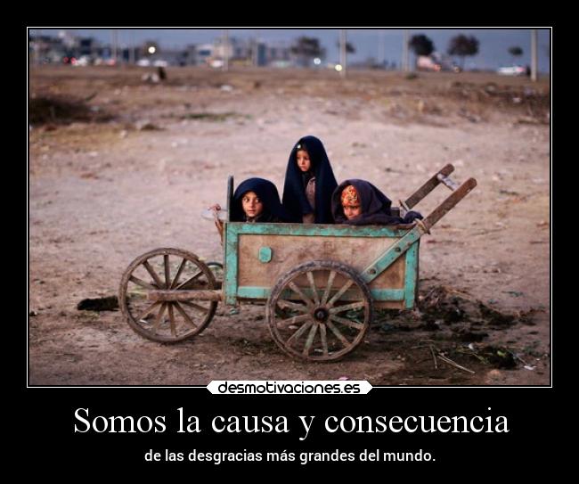 Somos la causa y consecuencia -