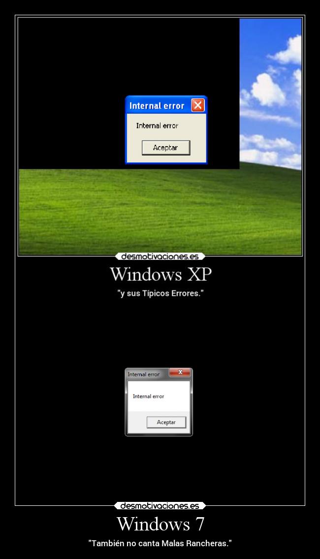 carteles obstaculos imposible windowsxp microsoft windows windows7 submarine titans internal error perfect desmotivaciones