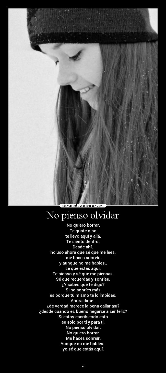No pienso olvidar -