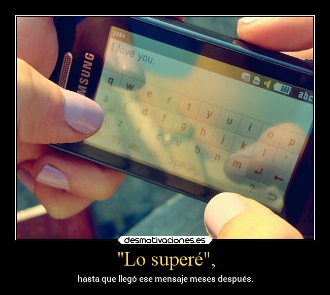 Lo superé, - 