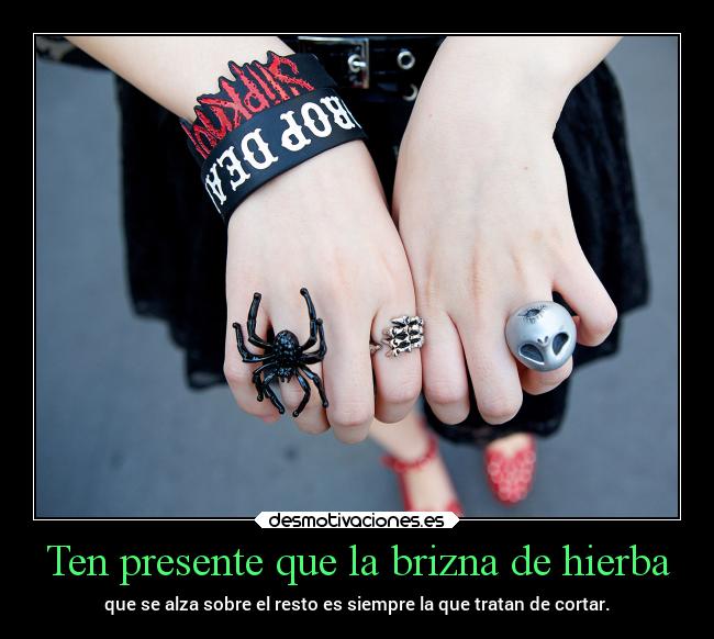 Ten presente que la brizna de hierba -