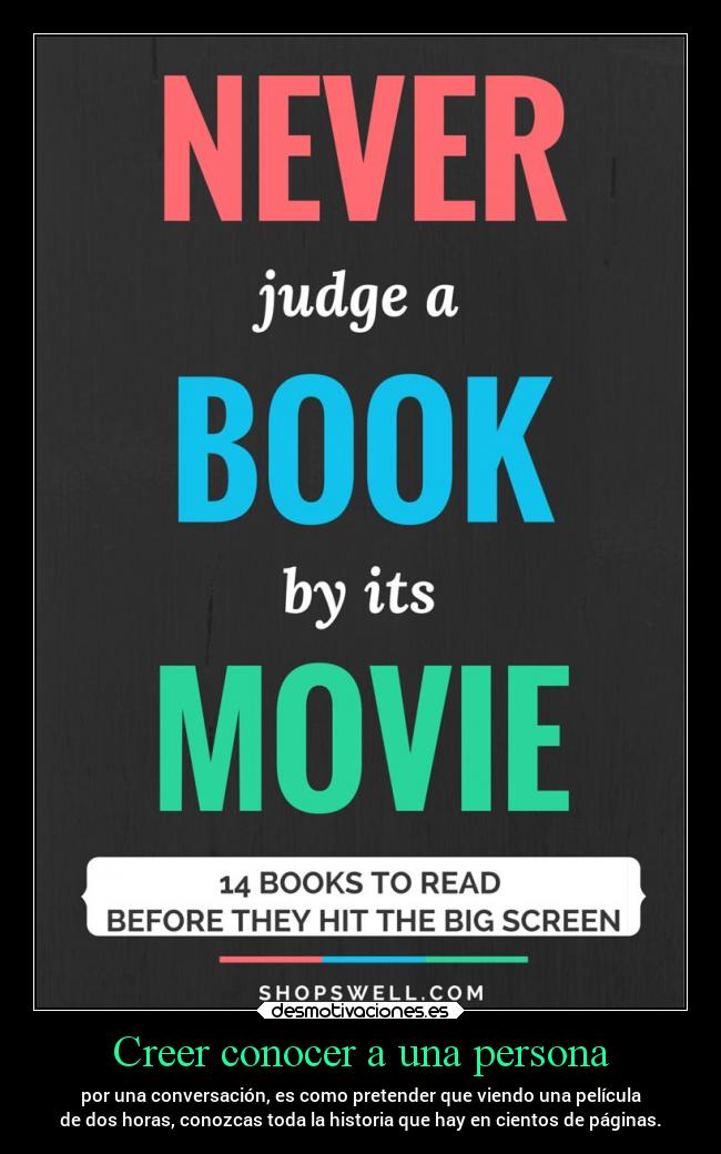 Creer conocer a una persona -