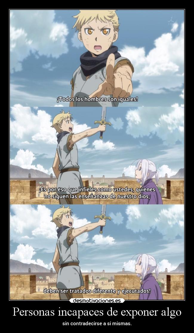 Personas incapaces de exponer algo - 