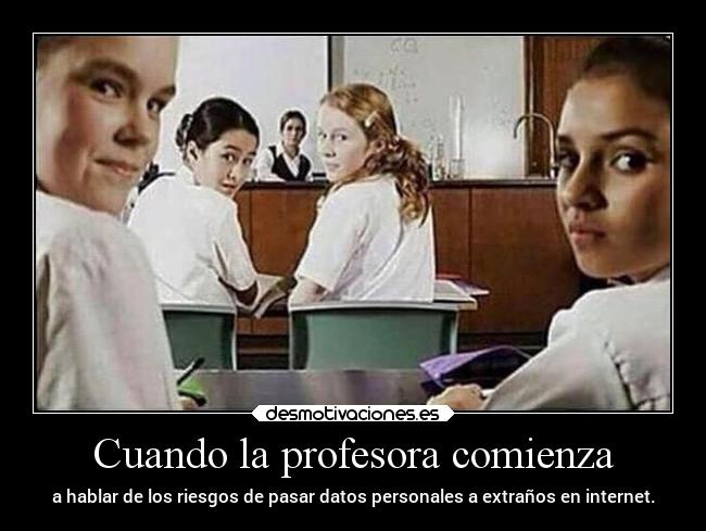 Cuando la profesora comienza -
