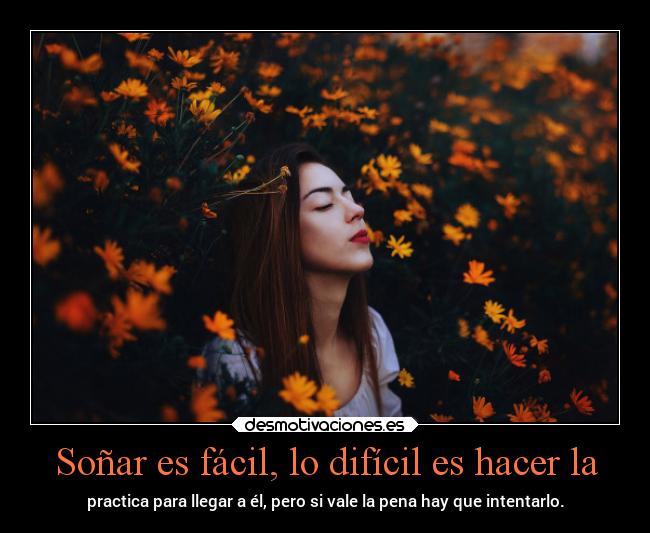 Soñar es fácil, lo difícil es hacer la -
