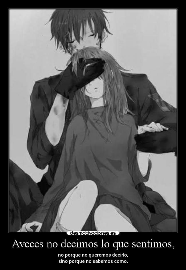 Aveces no decimos lo que sentimos, - 
