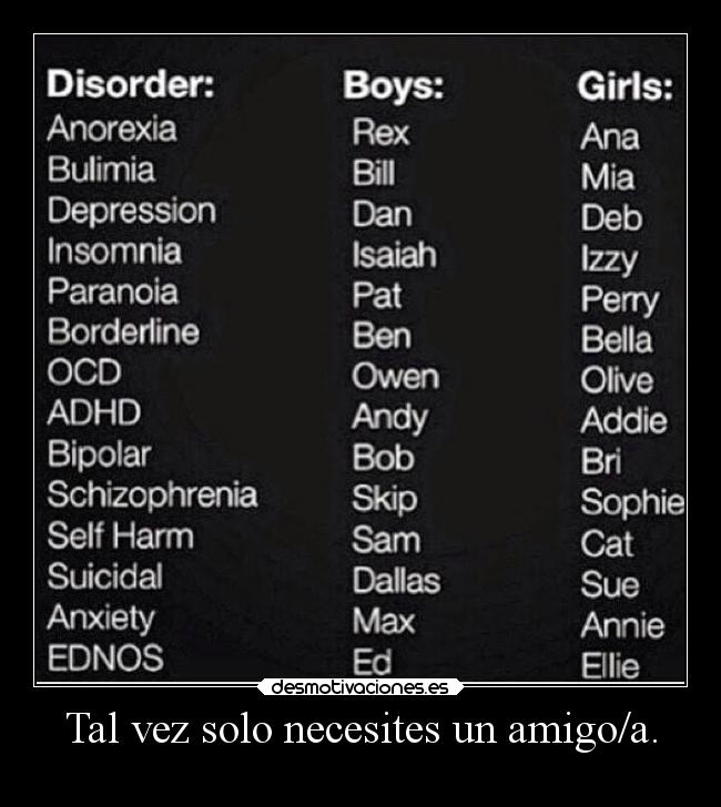 Tal vez solo necesites un amigo/a. -