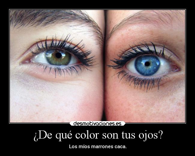 ¿De qué color son tus ojos? -