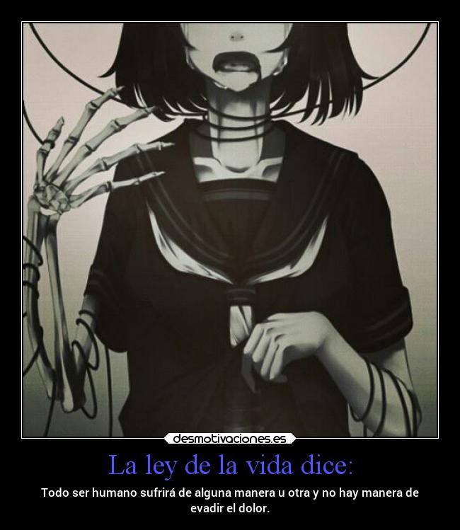 La ley de la vida dice: -