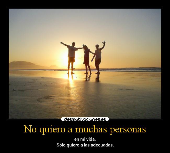 No quiero a muchas personas - 
