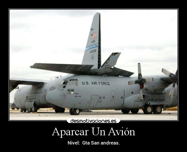 Aparcar Un Avión - Nivel:  Gta San andreas.