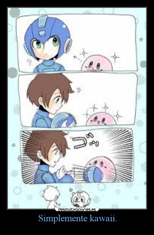 carteles videojuegos humor risa gracioss tierno kawaii megaman kirby desmotivaciones