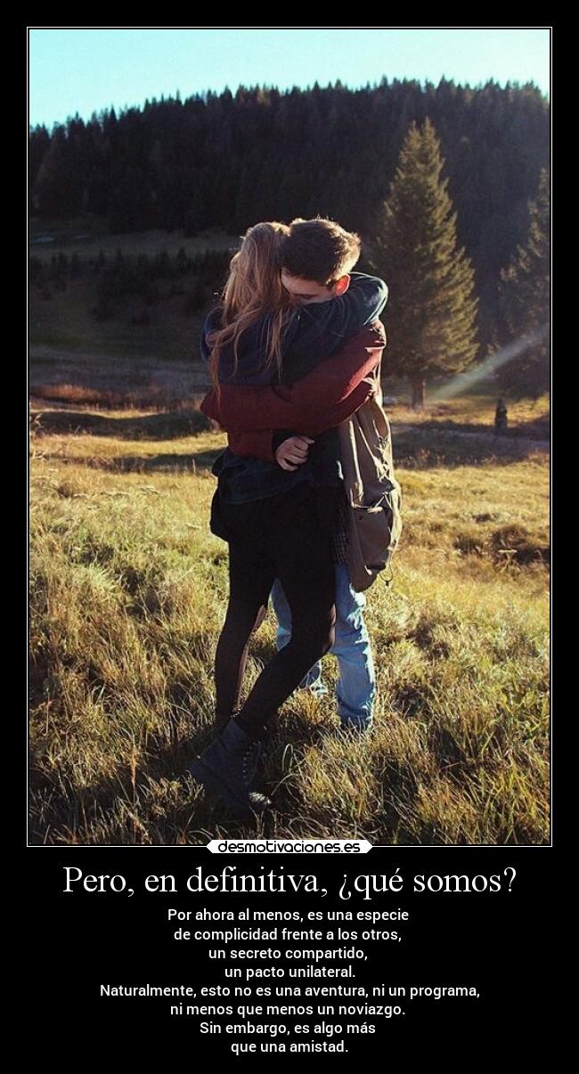 Pero, en definitiva, ¿qué somos? -