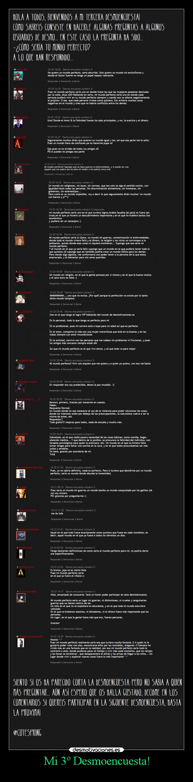 Mi 3º Desmoencuesta! -