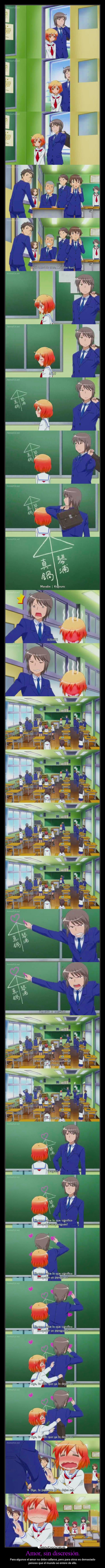 Amor, sin discresión. -