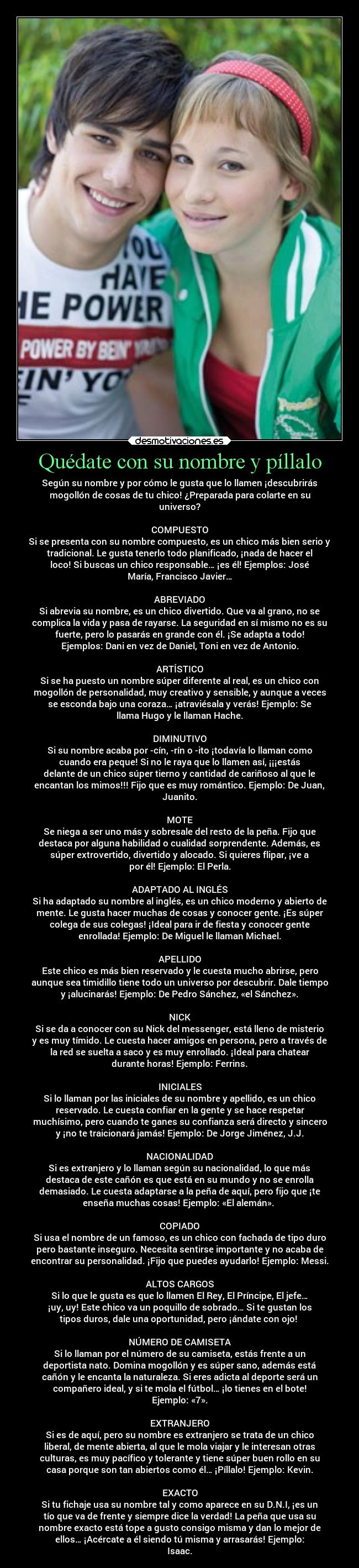 Quédate con su nombre y píllalo - 