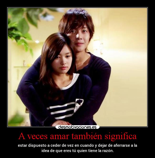 A veces amar también significa -
