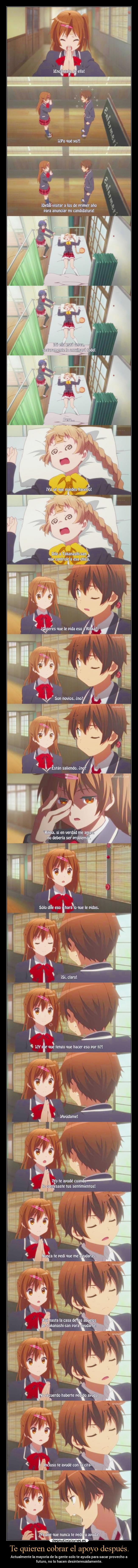 carteles anime criticas intereses falsedad chuunibyoudemokoigashitairen projectd soyunidiotatm desmotivaciones