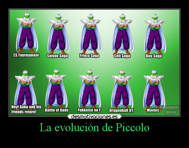 carteles anime dragon ball piccolo desmotivaciones