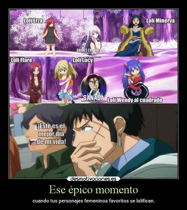 Ese épico momento - cuando tus personajes femeninos favoritos se lolifican.