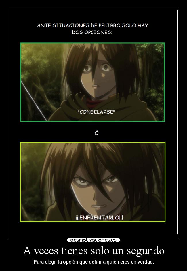 A veces tienes solo un segundo -