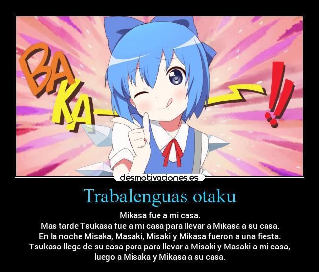 Trabalenguas otaku -
