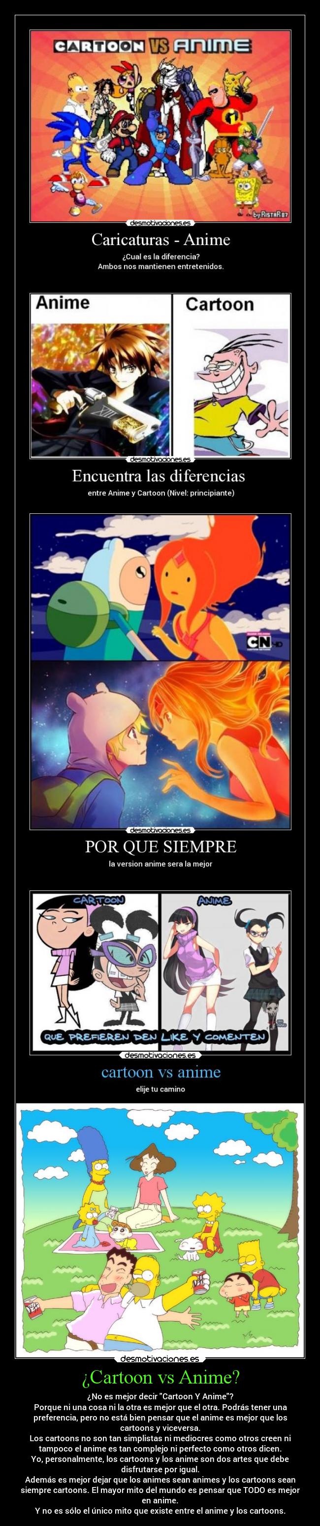 ¿Cartoon vs Anime? -