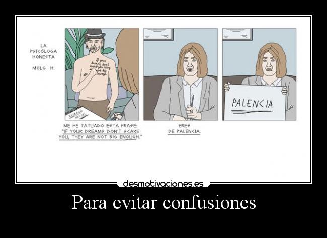 Para evitar confusiones - 