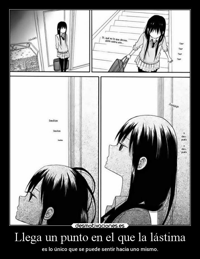 Llega un punto en el que la lástima -