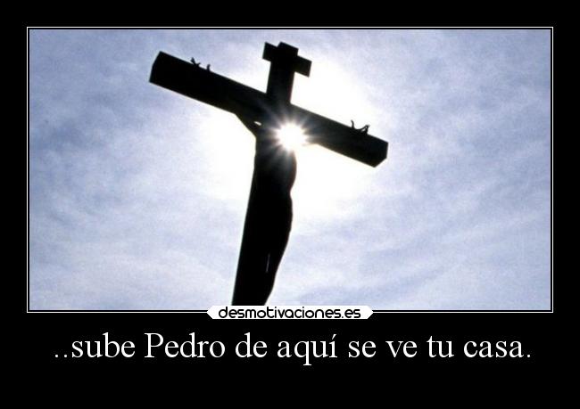 ..sube Pedro de aquí se ve tu casa. -