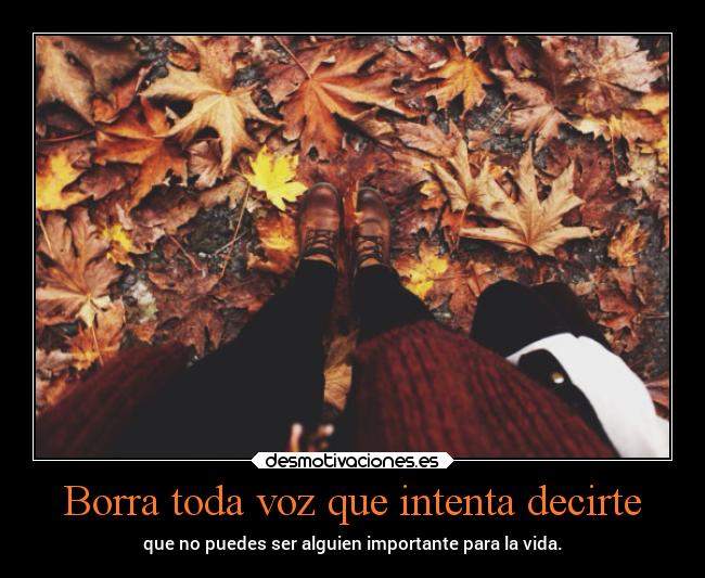 Borra toda voz que intenta decirte -