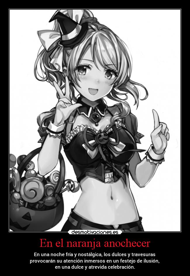 En el naranja anochecer -