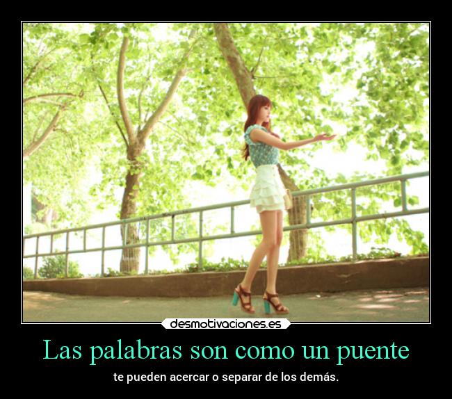 Las palabras son como un puente - 
