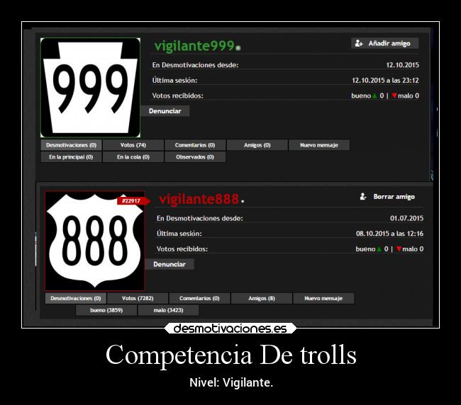 Competencia De trolls - Nivel: Vigilante.