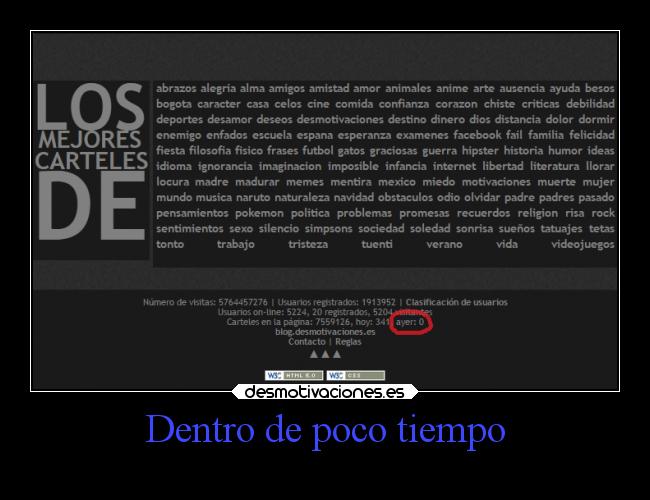 Dentro de poco tiempo -