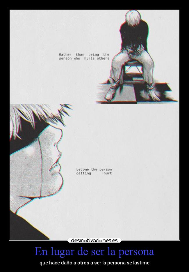 En lugar de ser la persona -