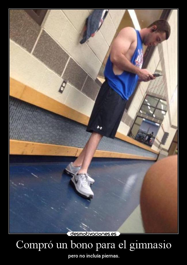 Compró un bono para el gimnasio -