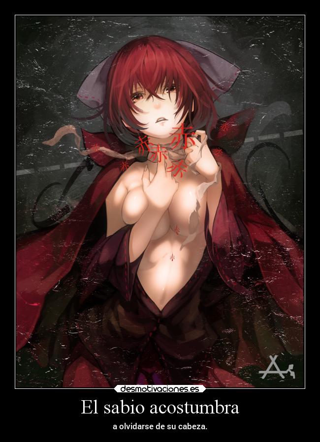 carteles frases touhou sekibanki erosekai redgame aforismo tengolasmanosmasgelidasqueunsnorunt desmotivaciones