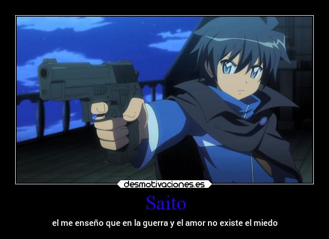 carteles guerra miedo amor anime zero tsukaima saito desmotivaciones